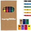 6 Pcs Wax Crayon Set In Kraft Box | https://www.bestnamebadges.com