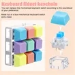 Keyboard Fidget Keychain of 9 Colors | https://www.bestnamebadges.com