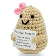 Handmade Positive Potato Crochet Doll | https://www.bestnamebadges.com