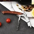 Kitchen Wine Bottle Opener Wood Handle Corkscrew Open | https://www.bestnamebadges.com