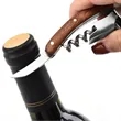 Kitchen Wine Bottle Opener Wood Handle Corkscrew Open | https://www.bestnamebadges.com