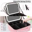 Makeup Case with Mirror and Lights | https://www.bestnamebadges.com