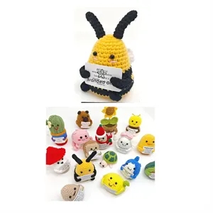 Mini Funny Knitted Wool Toy with Positive Card