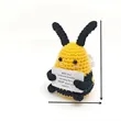 Mini Funny Knitted Wool Toy with Positive Card | https://www.bestnamebadges.com