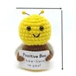 Mini Funny Knitted Wool Toy with Positive Card | https://www.bestnamebadges.com