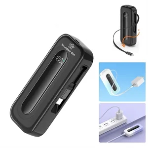 Portable Charger with Built in Cables