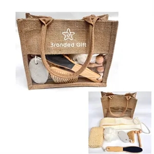 Bath set eight-piece hemp bag gift exfoliating towel