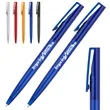 Retractable Plastic Pen With Large Flat Clip | https://www.bestnamebadges.com