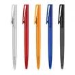 Retractable Plastic Pen With Large Flat Clip | https://www.bestnamebadges.com