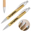 Retractable Bamboo Gel Pen | https://www.bestnamebadges.com
