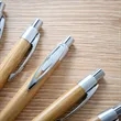Retractable Bamboo Gel Pen | https://www.bestnamebadges.com