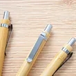 Retractable Bamboo Gel Pen | https://www.bestnamebadges.com