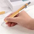Retractable Bamboo Gel Pen | https://www.bestnamebadges.com