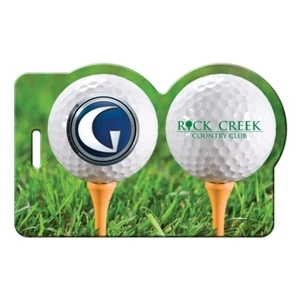 Golf Balls Luggage Tag | https://www.bestnamebadges.com