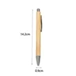 Natural Bamboo Retractable Ballpoint Pen | https://www.bestnamebadges.com