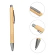Natural Bamboo Retractable Ballpoint Pen | https://www.bestnamebadges.com