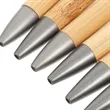 Natural Bamboo Retractable Ballpoint Pen | https://www.bestnamebadges.com