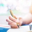 Natural Bamboo Retractable Ballpoint Pen | https://www.bestnamebadges.com