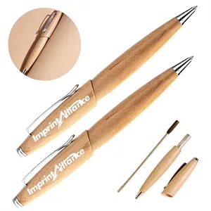 Natural Maple Wood Executive Twist Action Ballpoint Pen