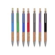 Cork Grip Retractable Pen With Bamboo Plunger | https://www.bestnamebadges.com