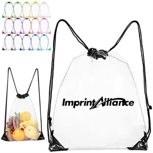 Clear PVC Drawstring Bag with Frosted EVA Material