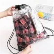 Clear PVC Drawstring Bag with Frosted EVA Material | https://www.bestnamebadges.com