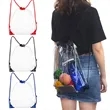 Clear PVC Drawstring Bag with Frosted EVA Material | https://www.bestnamebadges.com