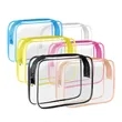 Transparent PVC Toiletry Bag for Travel and Makeup Storage | https://www.bestnamebadges.com