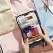 Transparent PVC Toiletry Bag for Travel and Makeup Storage | https://www.bestnamebadges.com