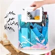 Holographic PVC Transparent Tote Bag with Leather Handle | https://www.bestnamebadges.com