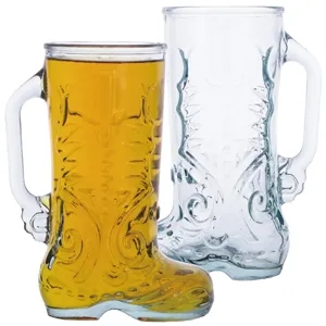 Boot Shaped Glass Beer Mug Creative Bar Drink Cup w/ Handle