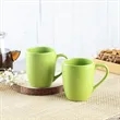 12oz. Wheat Straw Coffee Mug with Spoon and Handle | https://www.bestnamebadges.com
