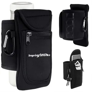40Oz. Magnetic Neoprene Water Bottle Sleeve with Storage