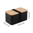 Stackable Bamboo Top Bento Lunch Box With Insulated Bag Set | https://www.bestnamebadges.com