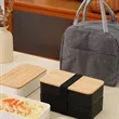 Stackable Bamboo Top Bento Lunch Box With Insulated Bag Set | https://www.bestnamebadges.com