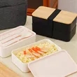 Stackable Bamboo Top Bento Lunch Box With Insulated Bag Set | https://www.bestnamebadges.com