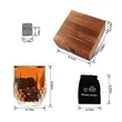 Premium Whiskey Stones And Crystal Glass Gift Set With Box | https://www.bestnamebadges.com