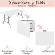 Foldable Plastic Camping Table | https://www.bestnamebadges.com