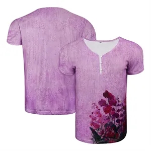 V Neck Button Women's Summer Short Sleeve Top