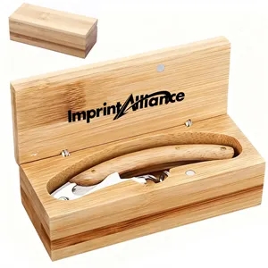 Professional Wood Handle Waiter's Corkscrew In Bamboo Box