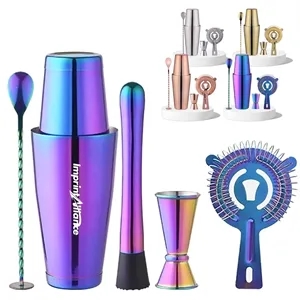 Professional Stainless Steel Boston Cocktail Shaker Tool Set