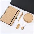 Sustainable Bamboo 5-Piece Notebook Pen Coaster Gift Set | https://www.bestnamebadges.com