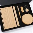 Sustainable Bamboo 5-Piece Notebook Pen Coaster Gift Set | https://www.bestnamebadges.com