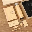 Sustainable Bamboo 8-Piece Power Bank Notebook Gift Set | https://www.bestnamebadges.com