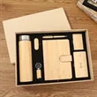 Sustainable Bamboo 8-Piece Power Bank Notebook Gift Set | https://www.bestnamebadges.com