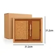 Sustainable Cork Wireless Charging Mouse Pad Notebook Set | https://www.bestnamebadges.com