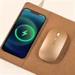 Sustainable Cork Wireless Charging Mouse Pad Notebook Set | https://www.bestnamebadges.com