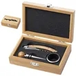 3-Piece Bamboo Wine Accessory Gift Set | https://www.bestnamebadges.com