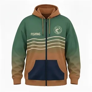 Unisex Sublimated SolarProtec Long Sleeve Hoodie W/ Full Zip
