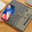 Multifunctional A5 Wireless Charging Notebook Power Bank Set | https://www.bestnamebadges.com